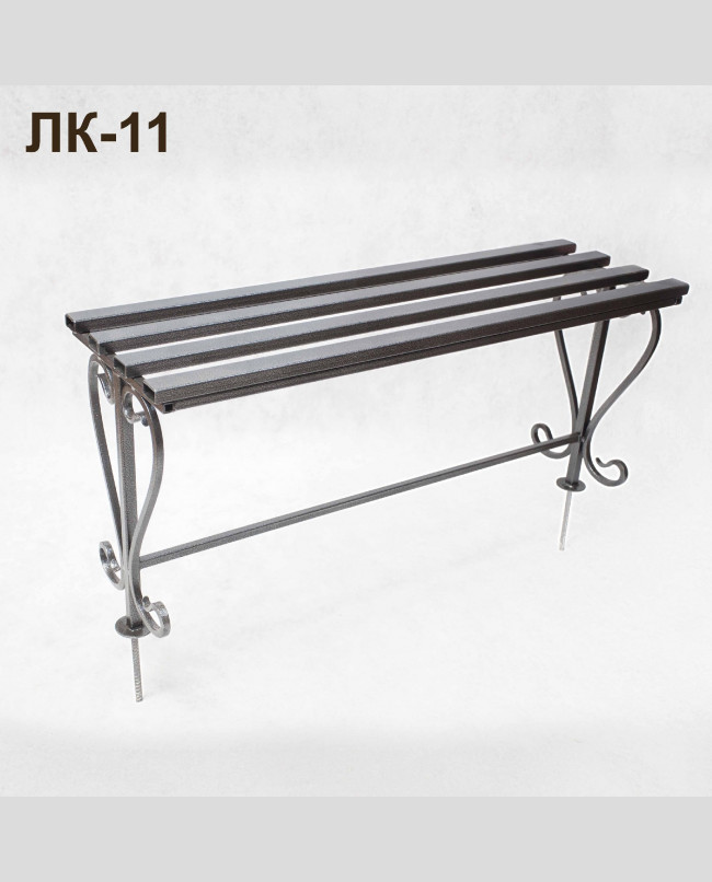 Лавка кованая ЛК-11 Чёрное серебро